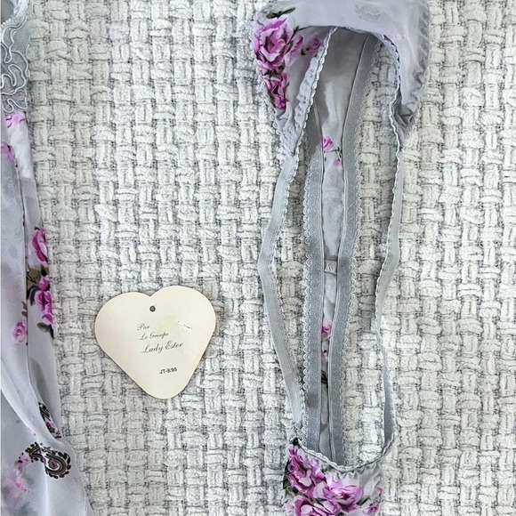 Nwot 90’s Je T’adore Purple Floral Lingerie Set - Picture 6 of 8